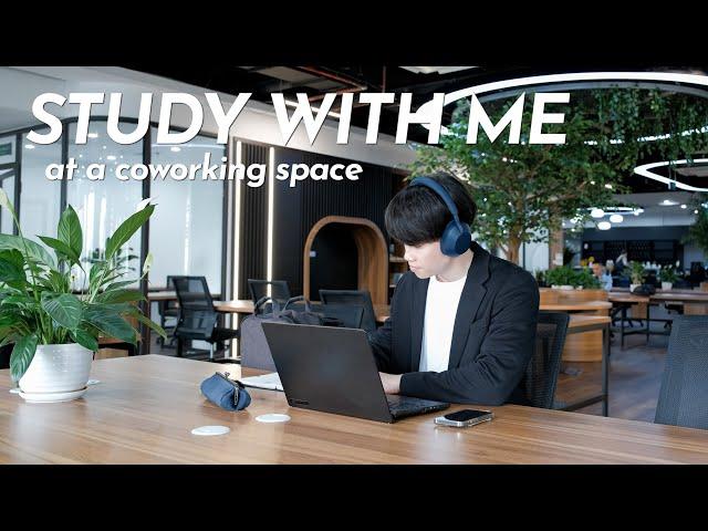 1-Hour Study With Me at a Coworking Space | Calm Lofi | Pomodoro 25/5