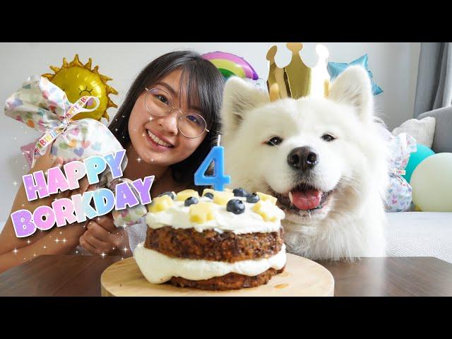 My Dog Got The Best Birthday Surprise Ever! [With DIY Dog Birthday Cake Recipe]