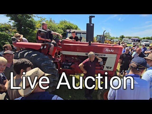 Today's Live Farm Auction. vintage Tractors and old engines.