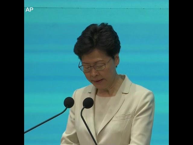 香港特首林郑月娥6月18日向全香港市民道歉