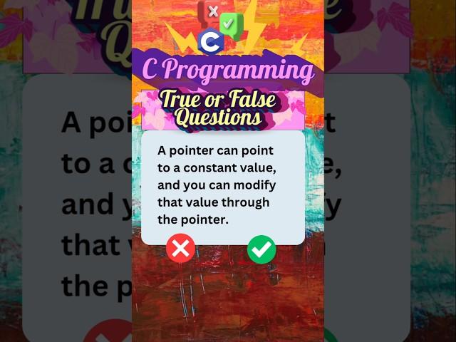 C Programming #interview #computerscience #trueorfalse #cprogramming #clanguage #viralshort #quiz