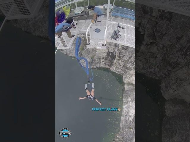 Will God save her? #bungeejumping #explorecanada #adventuresport #adrenalinejunkie #ontario #toronto