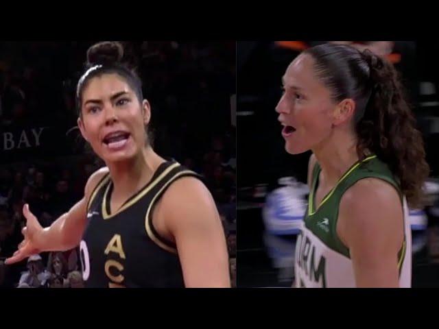 Heated Exchange, Sue Bird Shoved By Kelsey Plum In Game 1, Semifinals | WNBA Playoffs #seattlestorm