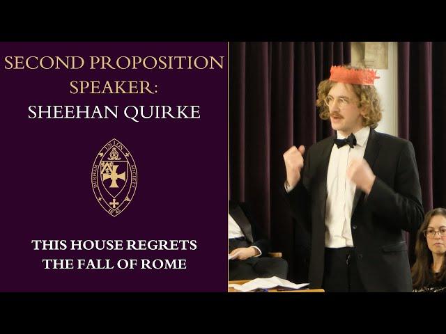 Cultural Tutor (Sheehan Quirke) | This House Regrets the Fall of Rome