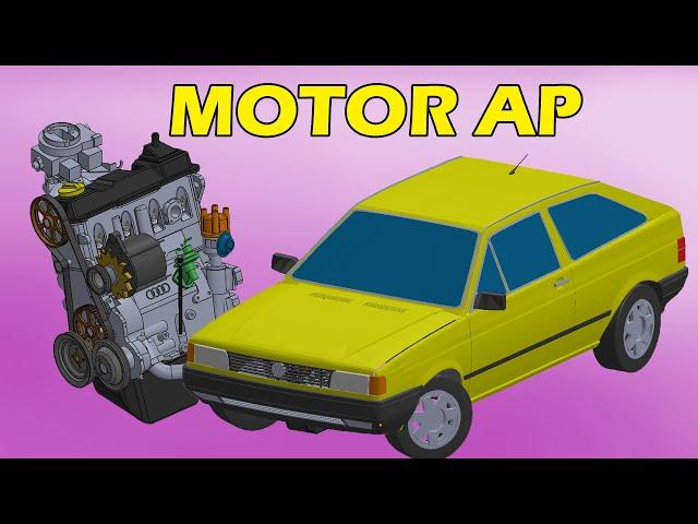 🟢 Explicando El motor AP del Gol en 3D / Volkswagen AUDI.