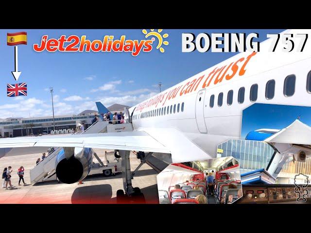 Jet2Holidays Boeing 757-200 Flight Lanzarote - Manchester Airport (Trip Report)