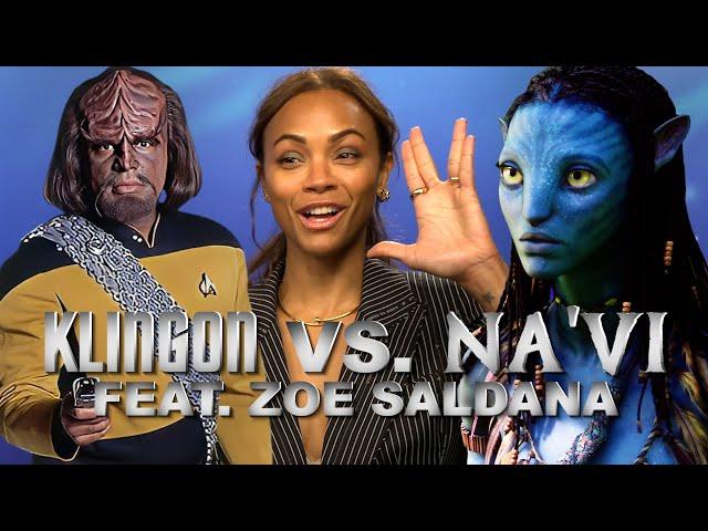 Na'vi vs. Klingon – which language is harder? Zoe Saldana knows!