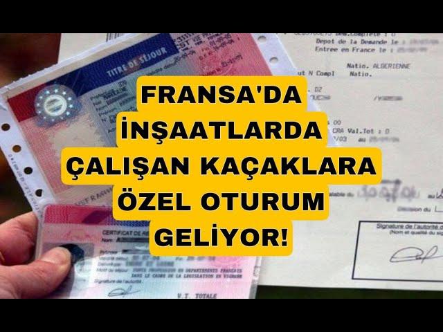 Fransa'da Çalışan Kaçak İşçilere Özel Oturum Kartı Geliyor