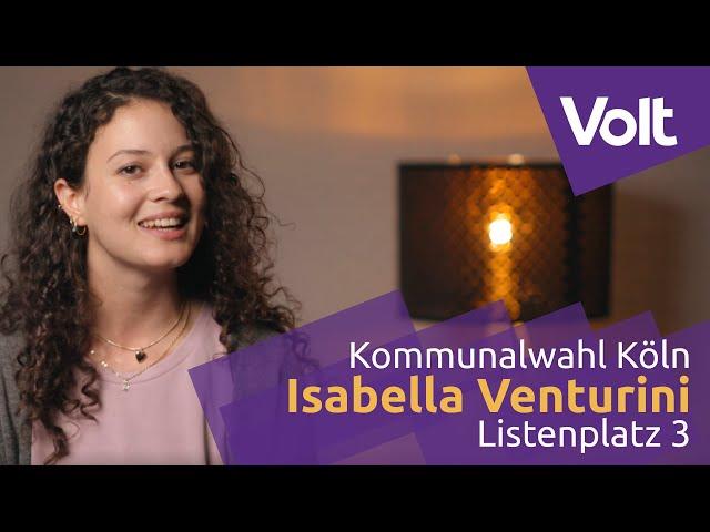 Volt Köln Kommunalwahl 2020 - Isabella Venturini für den Stadtrat! #VoteVolt