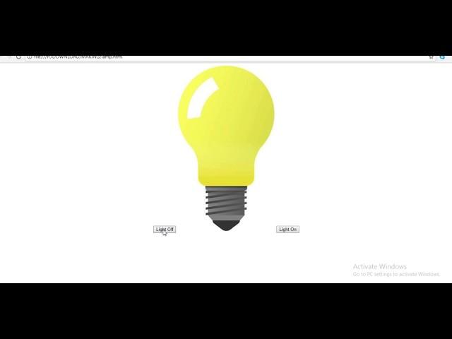 HTML,CSS & JavaScript bulb project to on and off Bulb By BK Tutorial