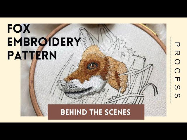 Fox Embroidery - Thread Painting Pattern