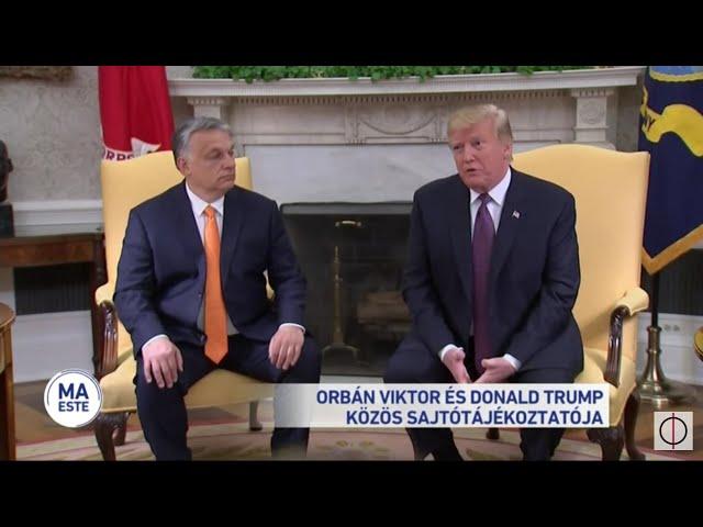 Orbán Viktor és Donald Trump közös sajtótájékoztatója