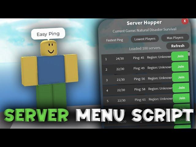 Server Menu FE Script Showcase