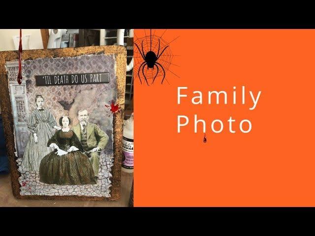 Creepy Family Photo with Tim Holtz Paper dolls