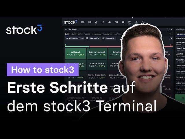 So findest Du Dich auf dem stock3 Terminal zurecht | How to stock3 Webinare