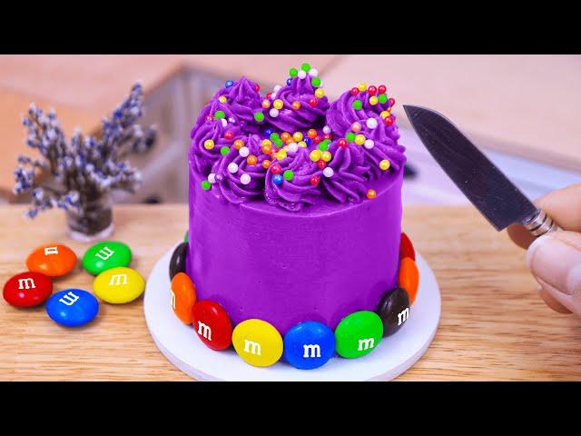 Purple Chocolate Cake  Wonderful Miniature Purple Chocolate Cake Decorating With M&M Candy