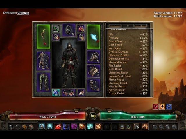 Grim Dawn | Ghol's Retch Build | 65-66 Run Included