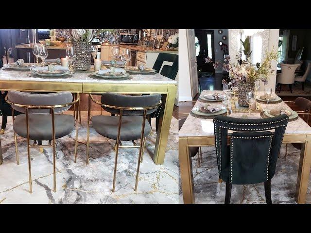 GLAM DINING ROOM TOUR AND DINING ROOM MAKEOVER 2020 // GLAM DINING ROOM DECORATING IDEAS