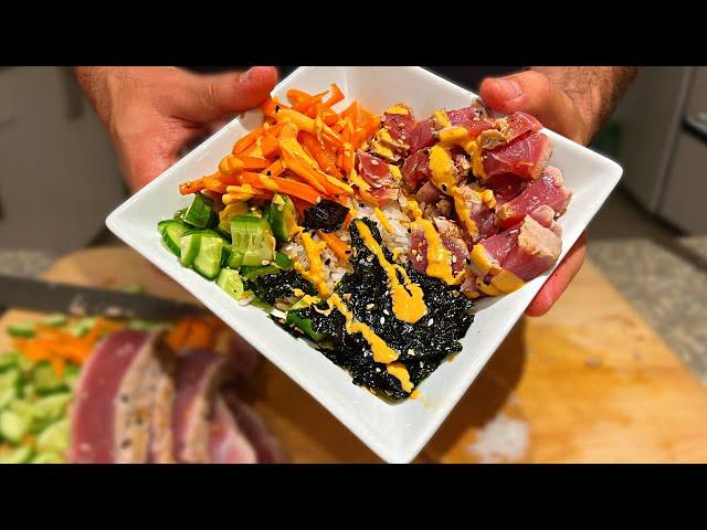 How To Make a Poke Bowl with Seared Tuna