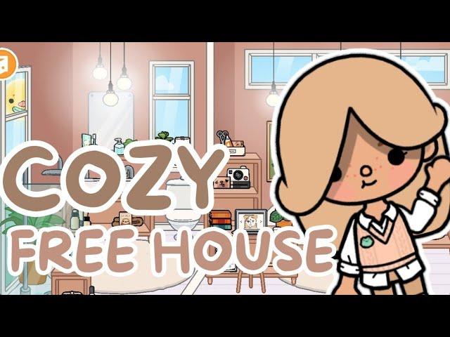 COZY BROWN FREE HOUSE [aesthetic house design] IN TOCA LIFE WORLD