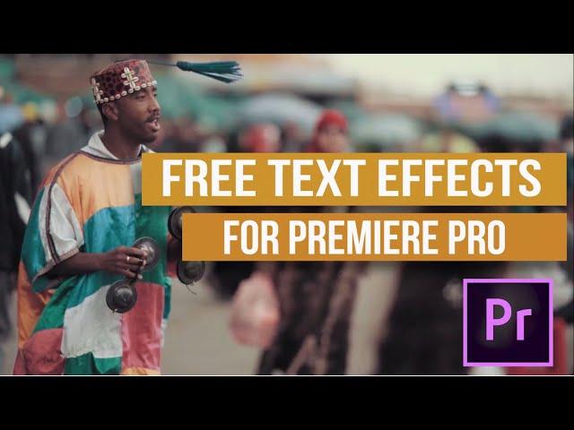 FREE TITLE PRESETS or TEMPLATES for Premiere Pro | Modern & Clean also for SOCIAL MEDIA