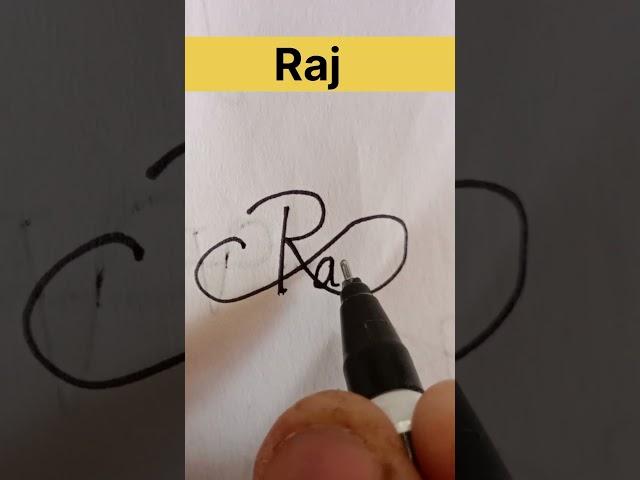 Raj Name cute signature styil #viral #ytshorts #youtubeshorts #signature #trending #shorts