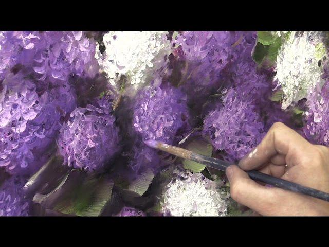 Как написать сирень за 3 часа. Живопись маслом.  Painting lilac in 3 hours. Oil painting