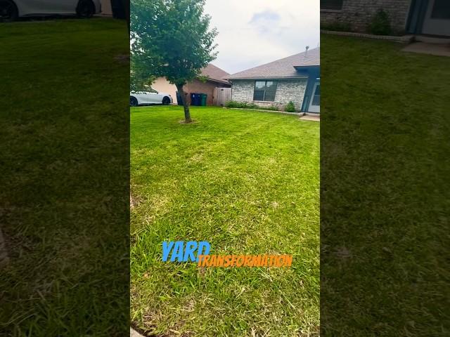 This #transformation was INSANE! #lawncare #landscaping #yardmaintenance #mowing #oklahomacity