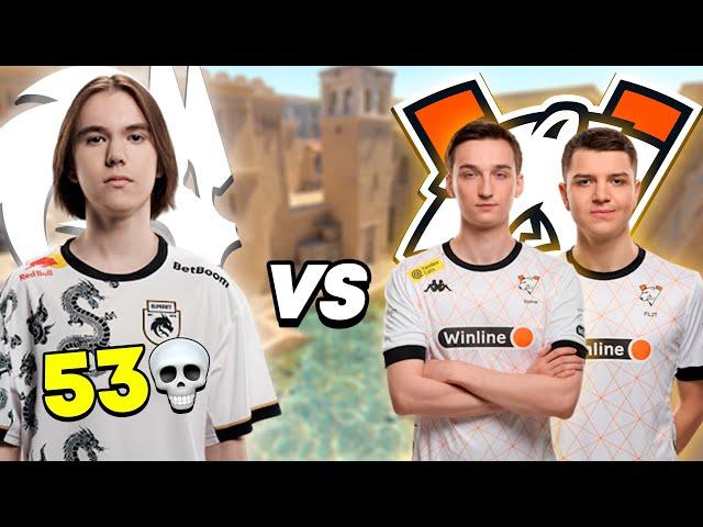 DONK GETS 53 KILLS VS VIRTUS.PRO DUO ON FACEIT!! CS2