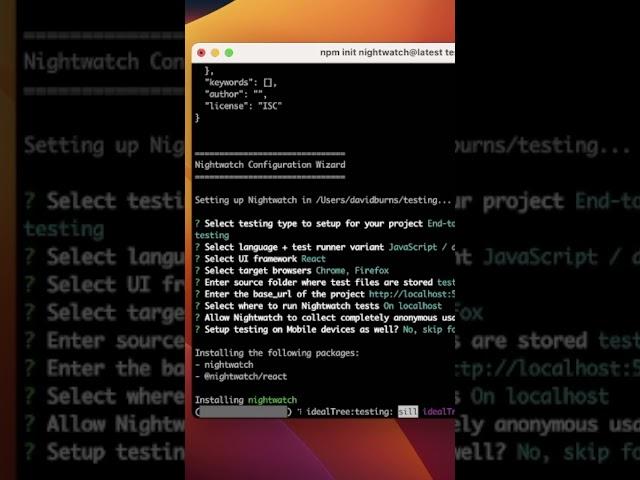 Getting Started with Nightwatch!