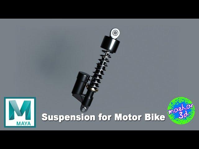 Suspension for Motor Bike Modeling | 3D Modeling | Hard surface | Autodesk Maya2021 | No1Trending