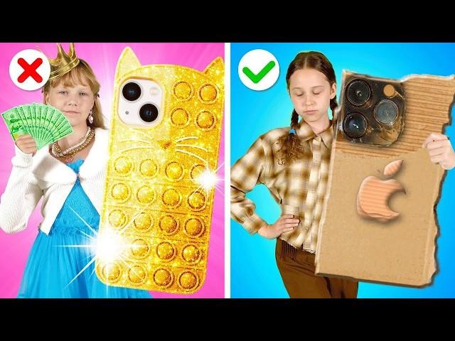 Rich Gadgets Vs Poor Hacks In School | Cool School Gadgets and DIY Ideas