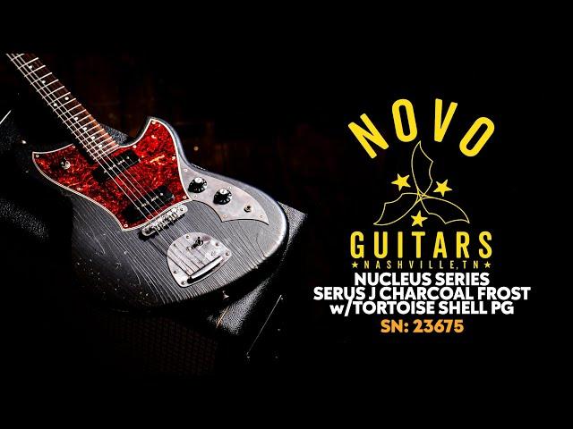 Peach Picks! | Novo Nucleus Serus J | Charcoal Frost - Tortoise Shell Pickguard | SN: 23675