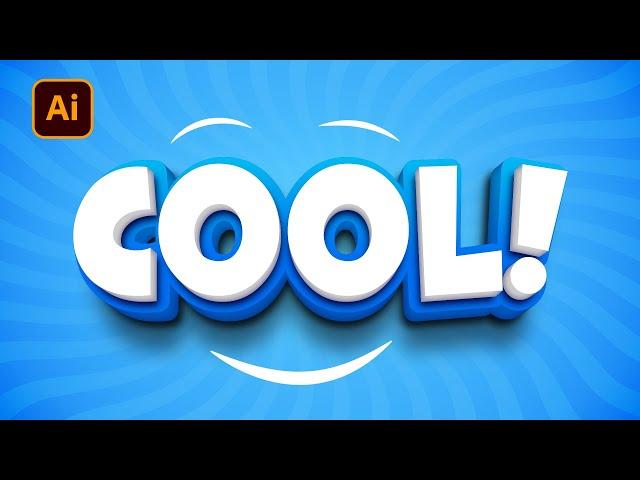 This is How to Create Clean & Cool Modern Style 3D Text Effect in Illustrator