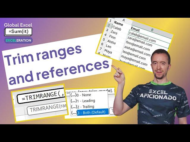 Trim ranges and references in Excel