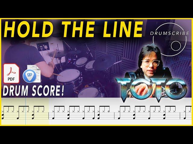 Hold the Line - TOTO | DRUM SCORE Sheet Music Play-Along | DRUMSCRIBE