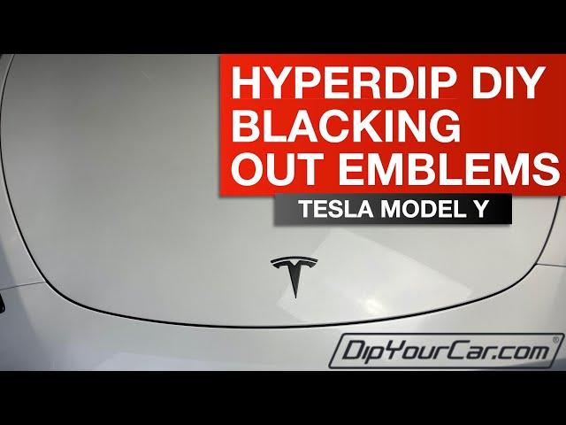 Tesla Model Y - Blackout Emblems with HyperDip