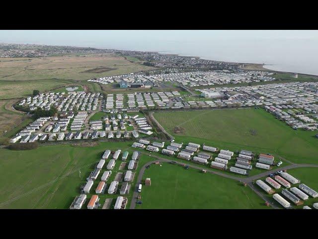 DJI Mini 3 pro drone flying at The Sailor Boy St Osyth Beach Holiday Parks Clacton on Sea Essex P1