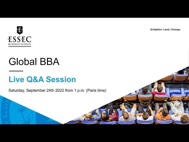 ESSEC Global BBA - Live Q&A Session