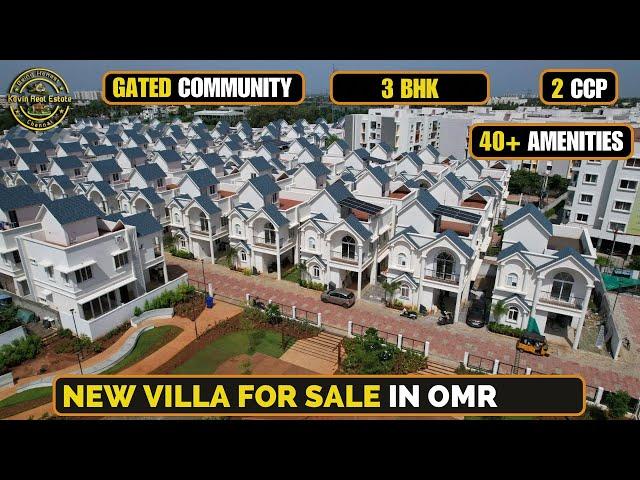 ID 1733 - New Villa For Sale in OMR ||Navalur || 3BHK || North Facing || 40+ Amenities