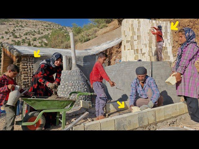 Efforts to build and equip a nomadic mother's shelter in the mountains