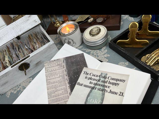 ASMR 앤틱 속에 숨은 레트로 빈티지 다이어리 꾸미기│빈티지 다꾸│Decorating vintage diary│vintage diary│4K