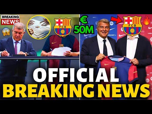 OFFICIAL BARCELONA HAS JUST PARALYZED THE WORLD OF FOOTBALL! IMPRESSIVE! BARCELONA NEWS TODAY!