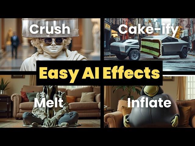 Pika Effects TUTORIAL & Tips on How to Inflate, Cake-ify, Crush, Explode, Melt, Squish using AI