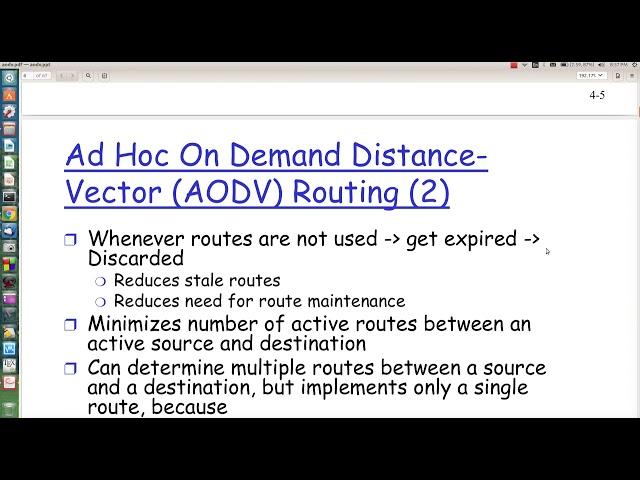 بروتوكول التوجيه Ad-Hoc On Demand Distance Vector Routing Protocol AODV الجزء الاول