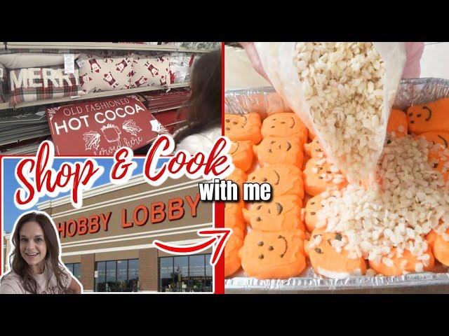 Christmas at Hobby Lobby & Oven Baked PEEPS Rice Krispie Treats | Christmas Decor Shopping