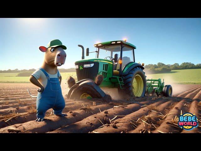 Capy’s Farm Fun: Sing Along with the Tractor Adventures!  | Cute Animal Song for Kids