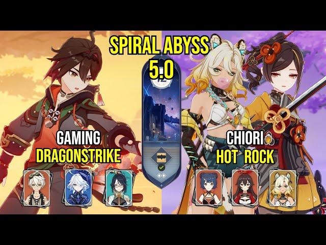 C6 Gaming Dragonstrike & C0 Chiori Hot Rock ft. Xilonen | Spiral Abyss 5.0 | Genshin Impact