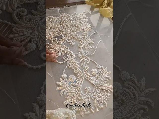 Beading embroidery fabric EMBRABELLE EXPORT #fashion #embroidery #handembroidery #handmade #sewing