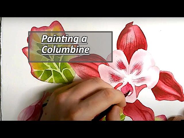 Painting A Columbine | Art Community Collab | Canson Heritage Paper Review | Botanical Art